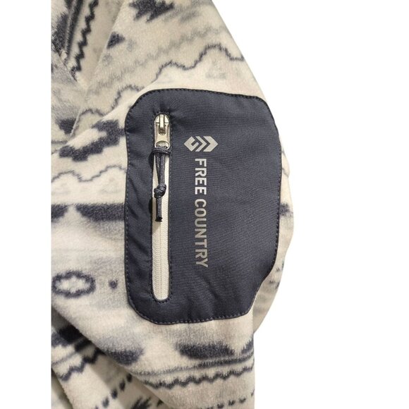 Free Country Womens Full-Zip Polar Fleece Jacket Aztec Print Large - Picture 3 of 9